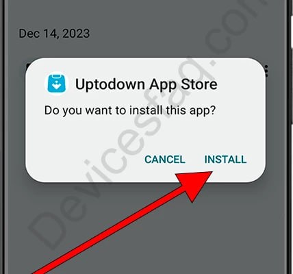 ضغط على INSTALL باش تثبّت التطبيق